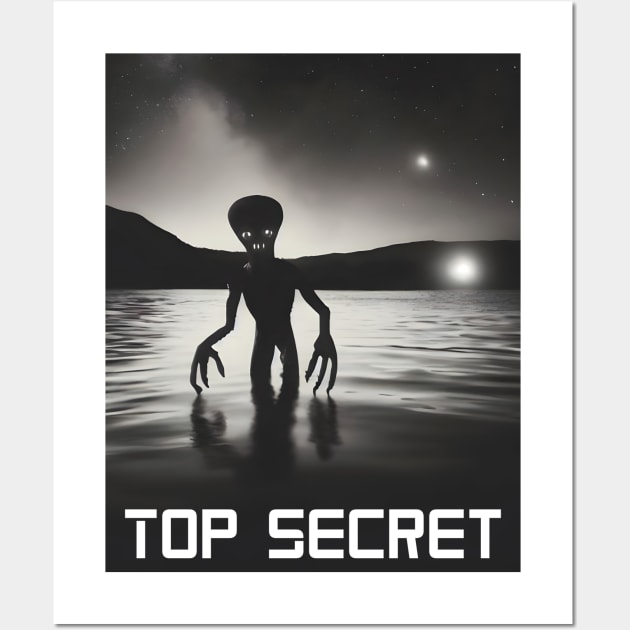 Top Secret Alien Sighting Wall Art by Ravenglow